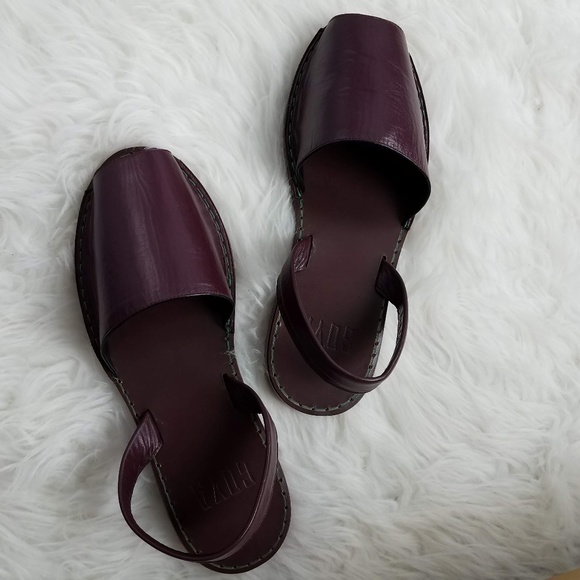 Goya Mens Leather Sandals Strappy Plum EU 41 44
